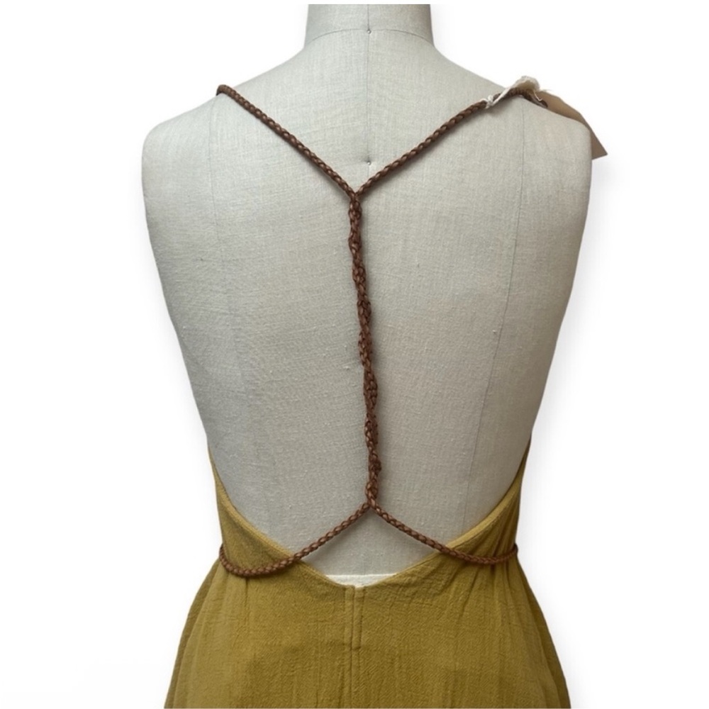 NWT Caravana Manak Versatile High Low Maxi Cotton & Leather Dress - Picture 7 of 11